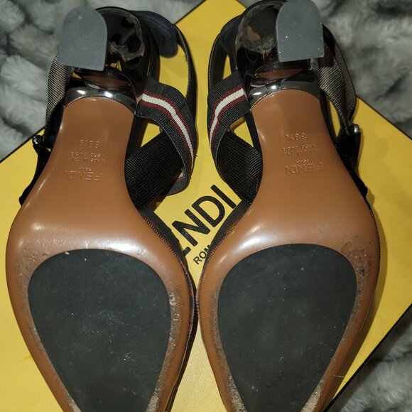 Fendi Colibrì Slingback Heels (EU 38.5) Pointed Toe - Picture 4 of 8